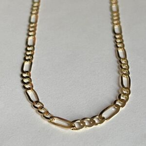 14k Solid gold 5 mm Figaro necklace | 18" | perfect gift | Birthday |